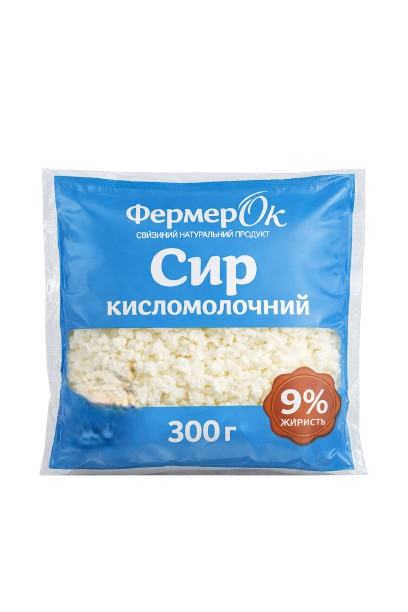 Сир кисломолочний 9% (300 г) TM ФермерОк
